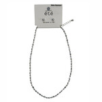 Silver Puffed Mariner Link Chain Necklace Silver Puffed Mariner Link Chain Necklace