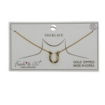 Horseshoe Necklace W/ CZ Stone Accent Horseshoe Necklace W/ CZ Stone Accent