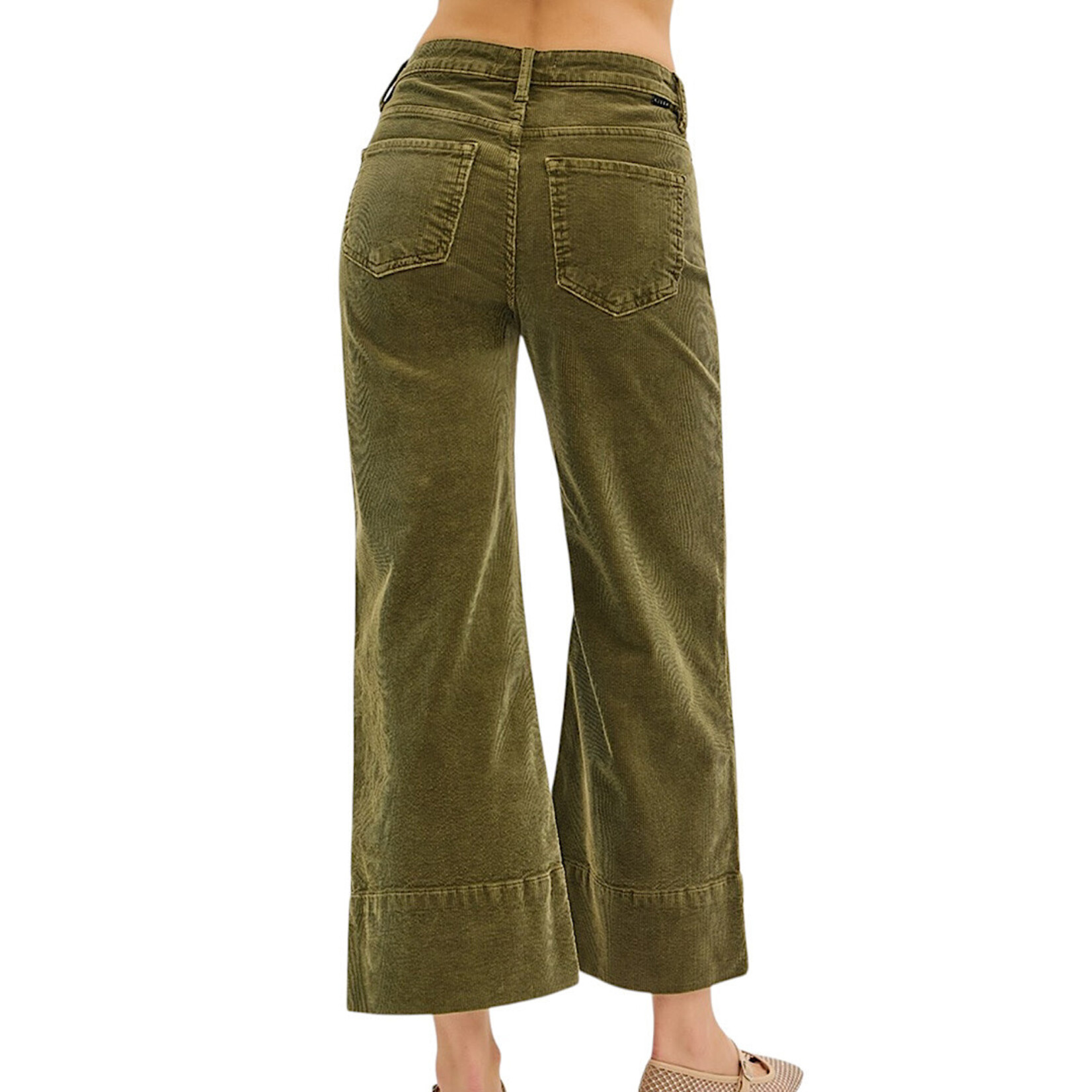 RISEN PWC21321 High Rise Crop Wide Corduroy Pant