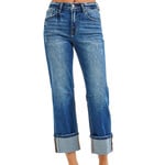 RISEN PSC21527 High Rise Straight Destressed Hem Jean RISEN PSC21527 High Rise Straight Destressed Hem Jean