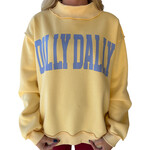 Yellow Dilly Dally Mock Neck Sweatshirt
