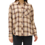 Brown Plaid Button Up With Chest Pocket Detail