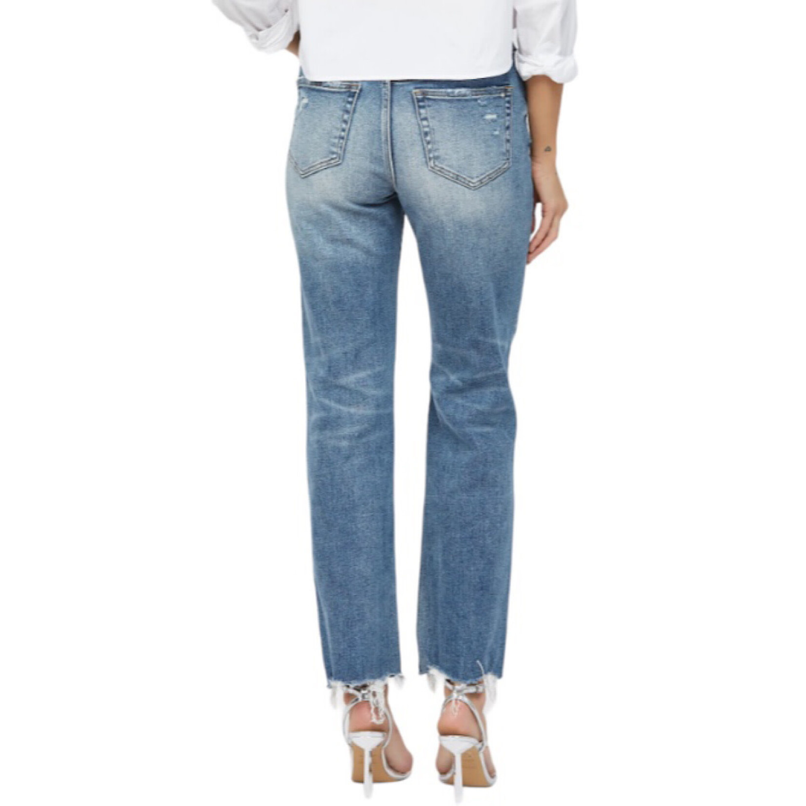 Mica Denim MICA MDP-T3027 High Rise Straight Leg with Button Fly