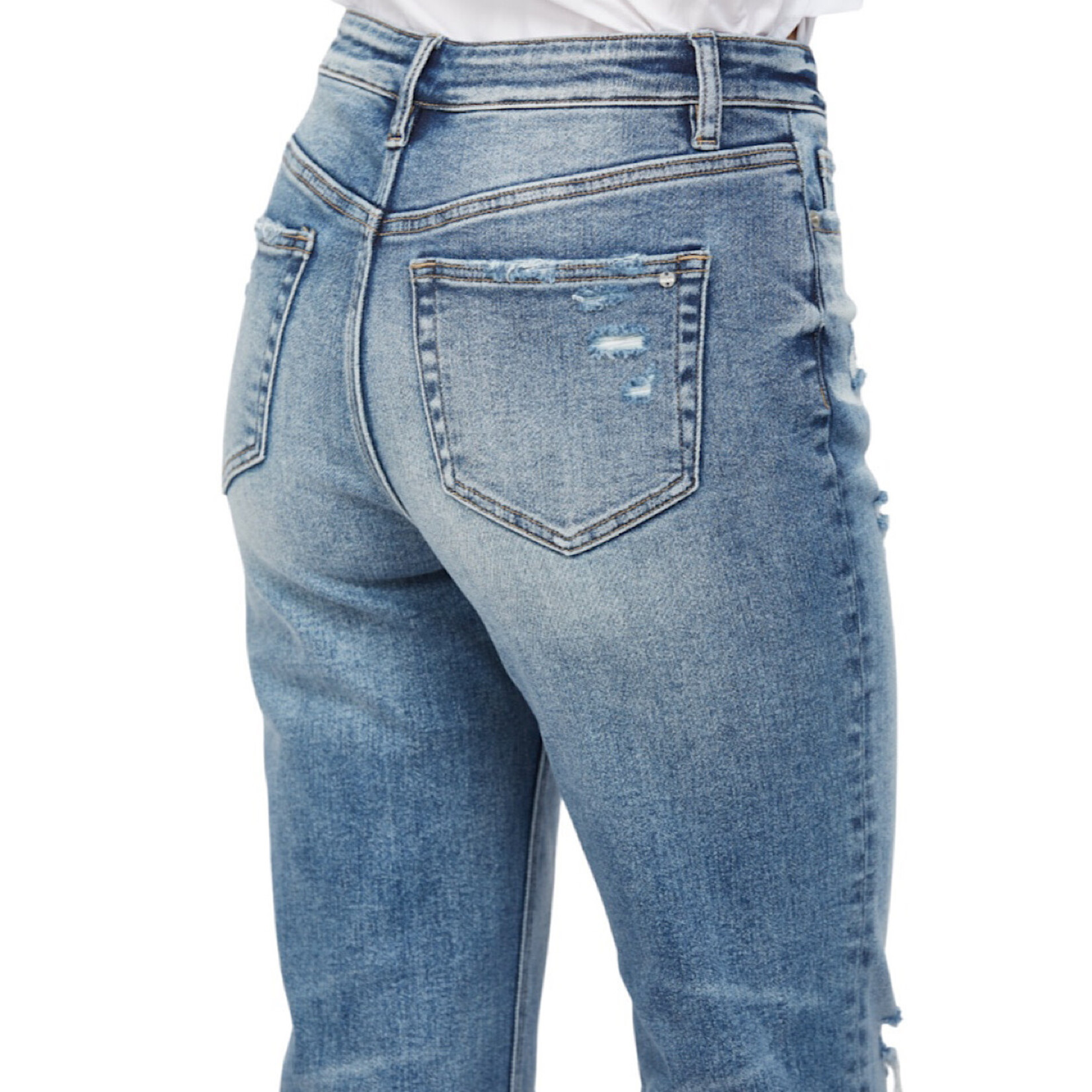 Mica Denim MICA MDP-T3027 High Rise Straight Leg with Button Fly