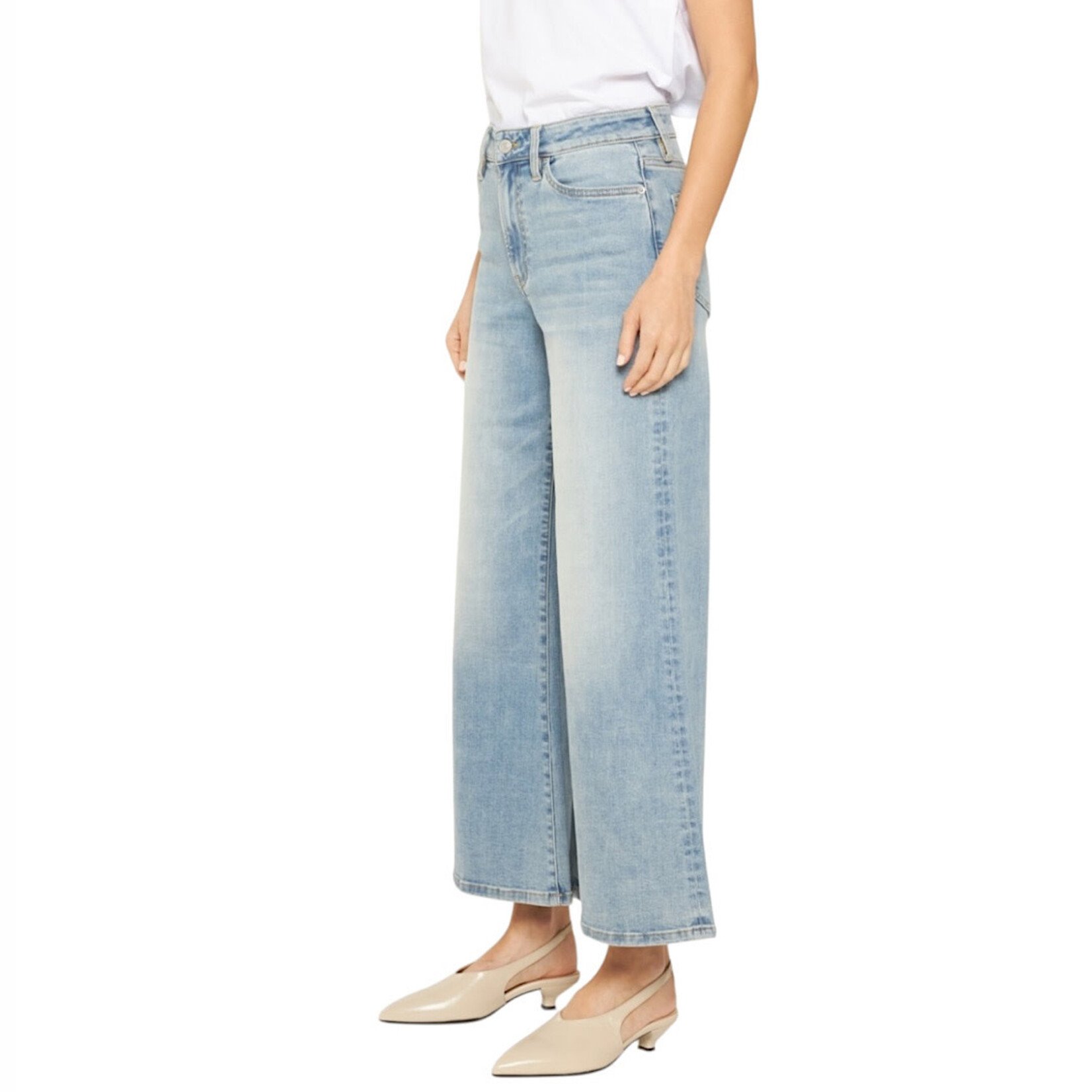 Mica Denim MICA MDP-W3377-A High Rise Super Wide Leg W/Palazzo Crop