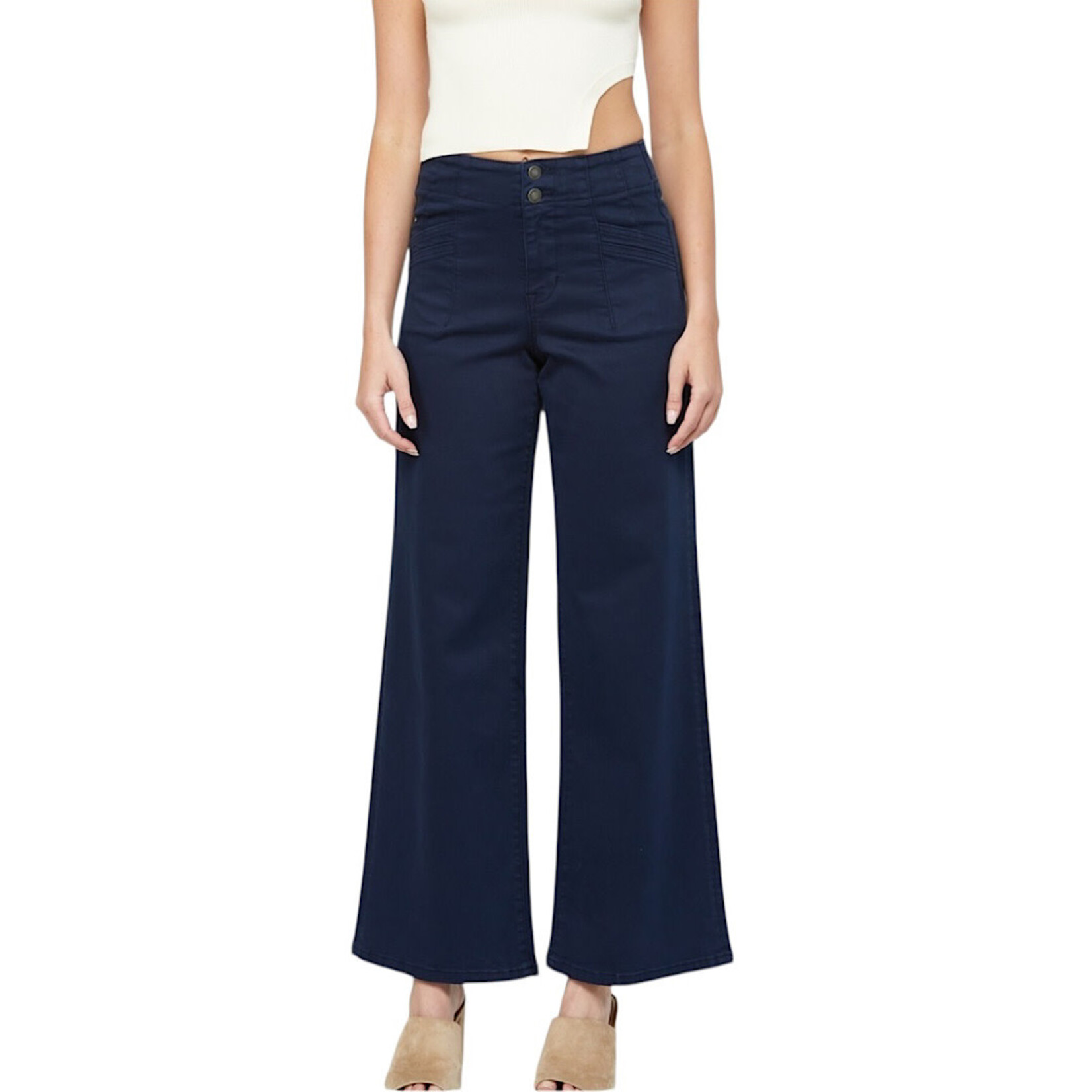 Mica Denim MICA MDP-W506DN High RISE Wide Leg Navy Jean