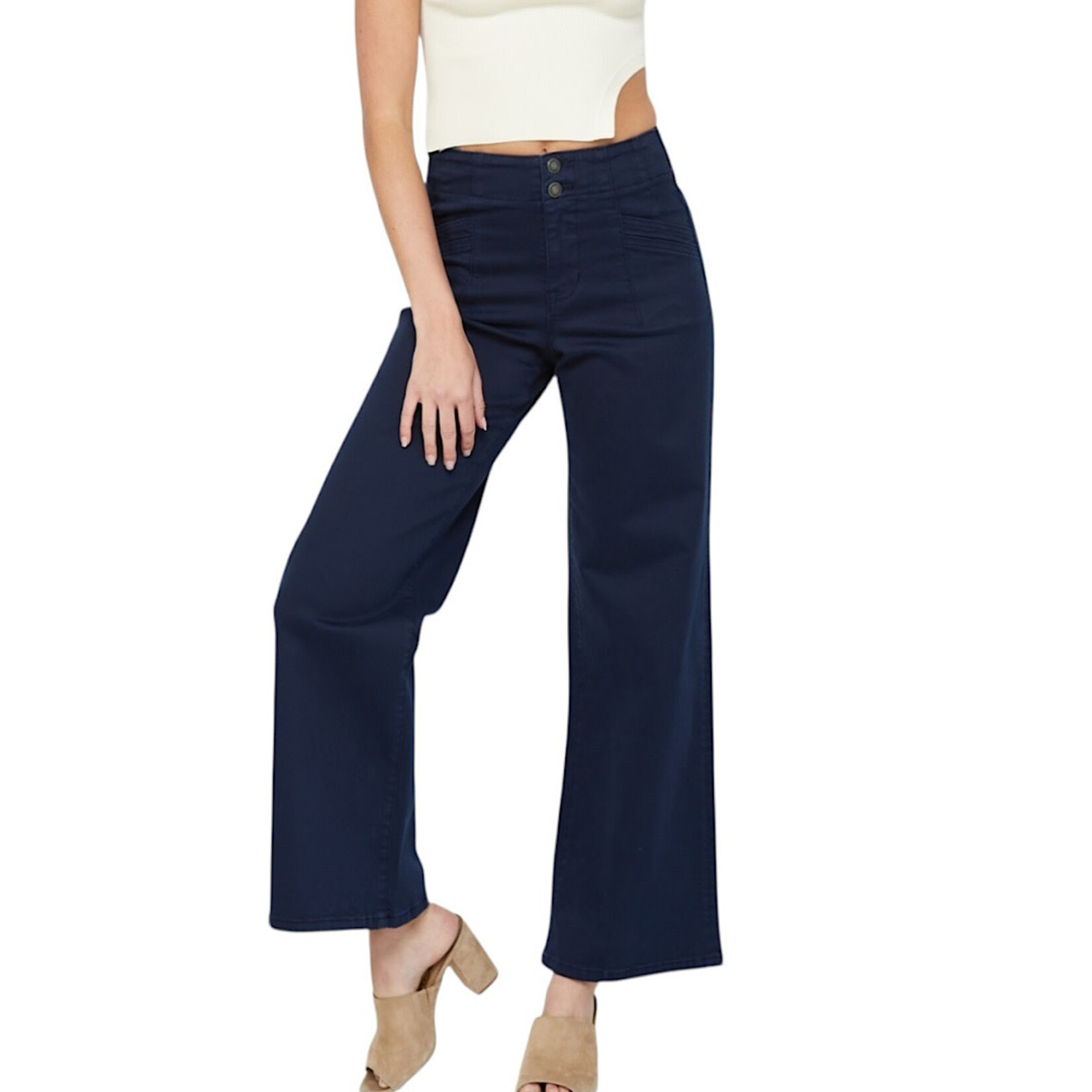 Mica Denim MICA MDP-W506DN High RISE Wide Leg Navy Jean
