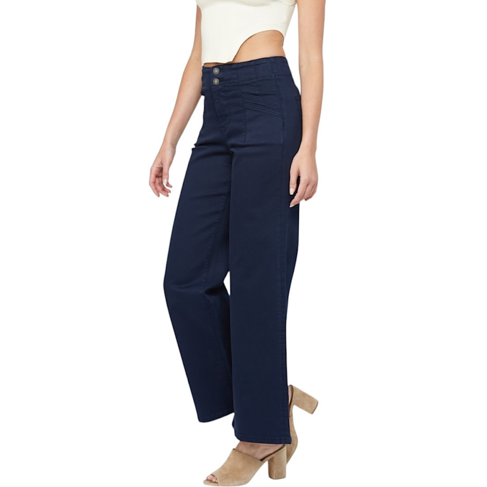 Mica Denim MICA MDP-W506DN High RISE Wide Leg Navy Jean