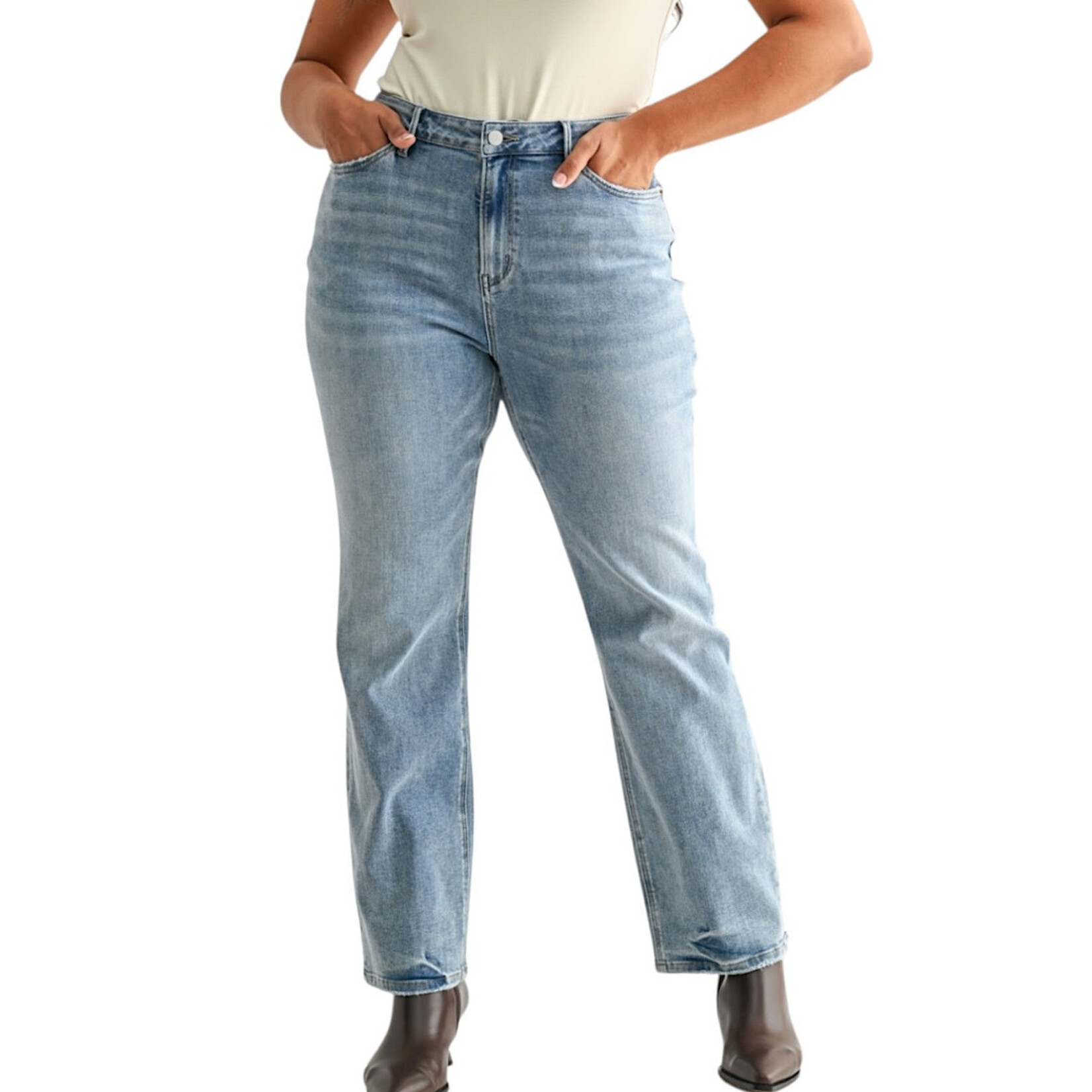 Mica Denim MICA MXP-T3561A High Rise Straight Jeans