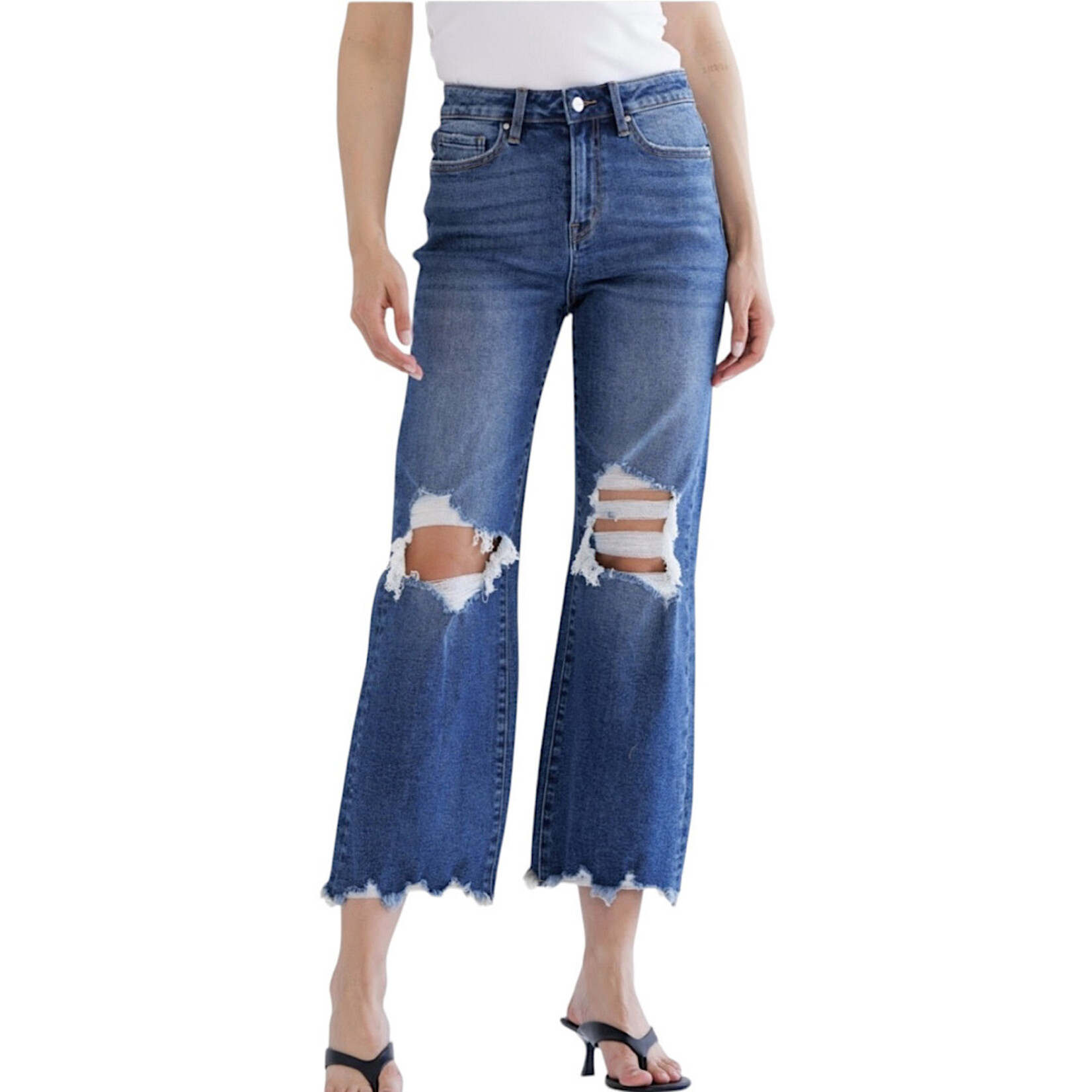 Mica Denim MICA MDP-F3048M 90's Vintage Crop Flare Jean