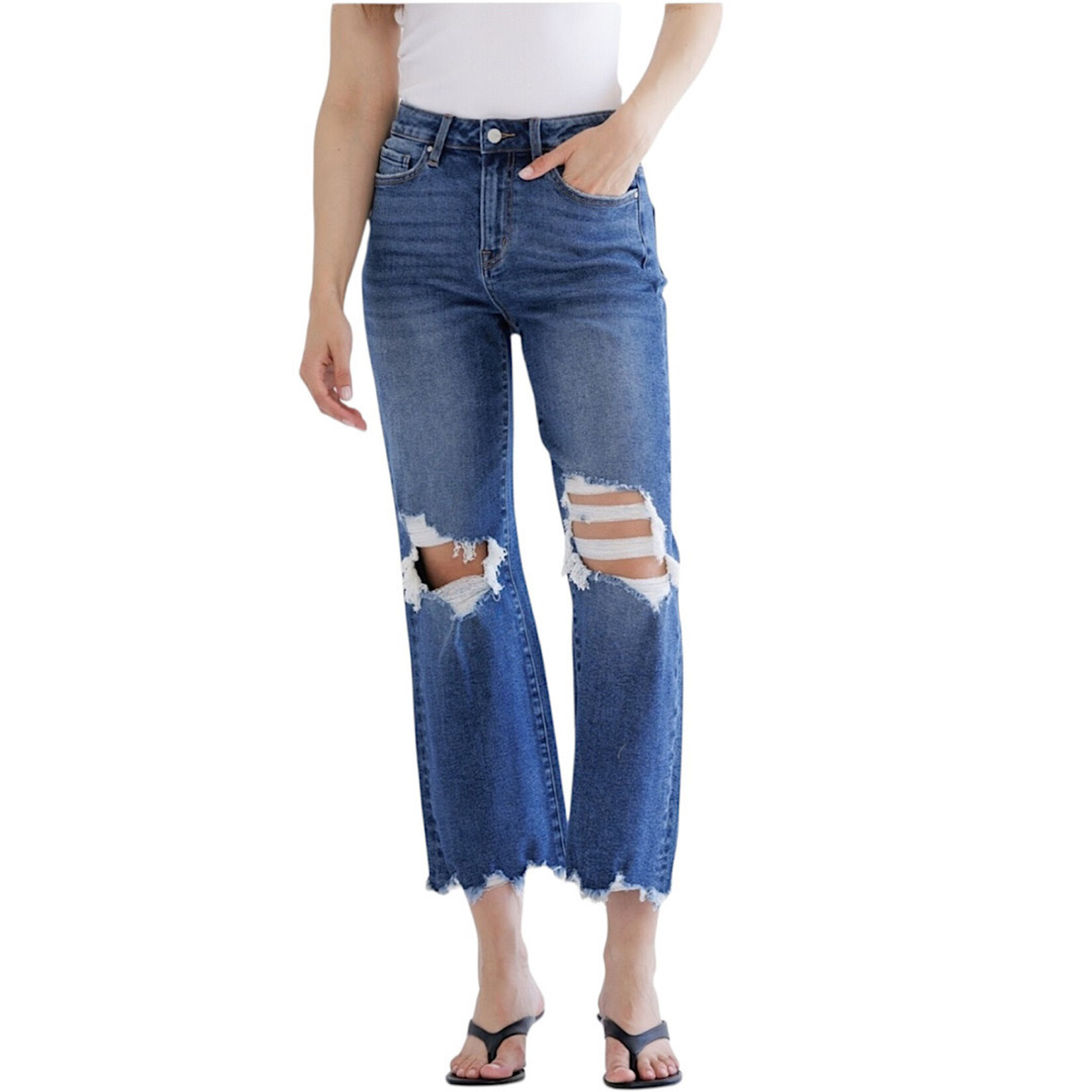 Mica Denim MICA MDP-F3048M 90's Vintage Crop Flare Jean