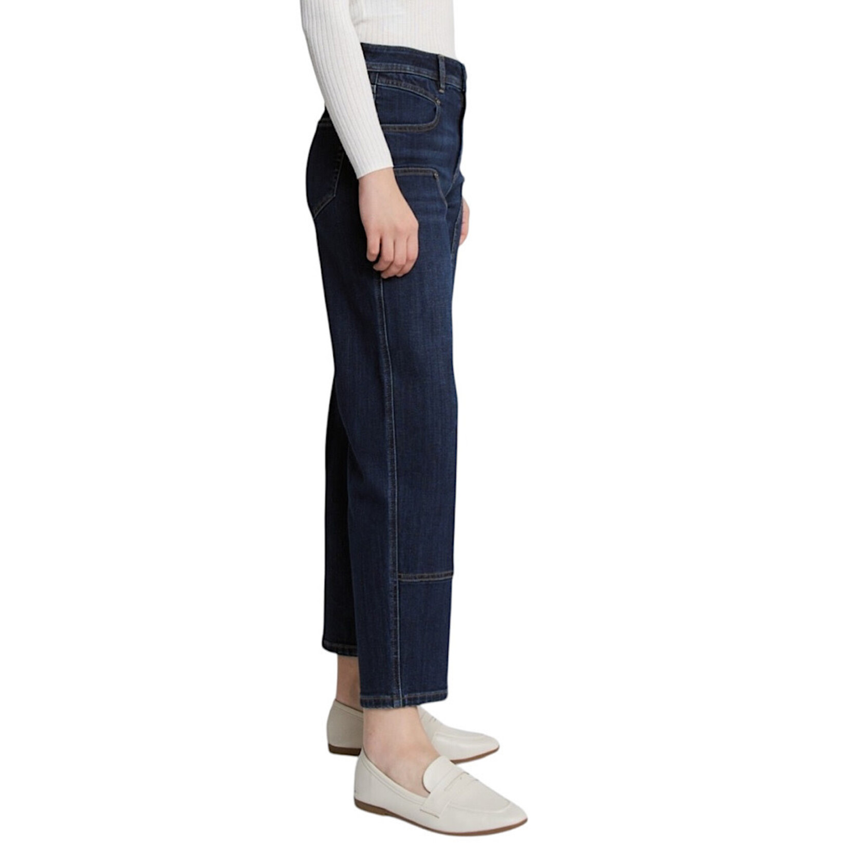 Mica Denim MICA MDP-T3578 High Rise Navy Ankle Straight Barrel Jean