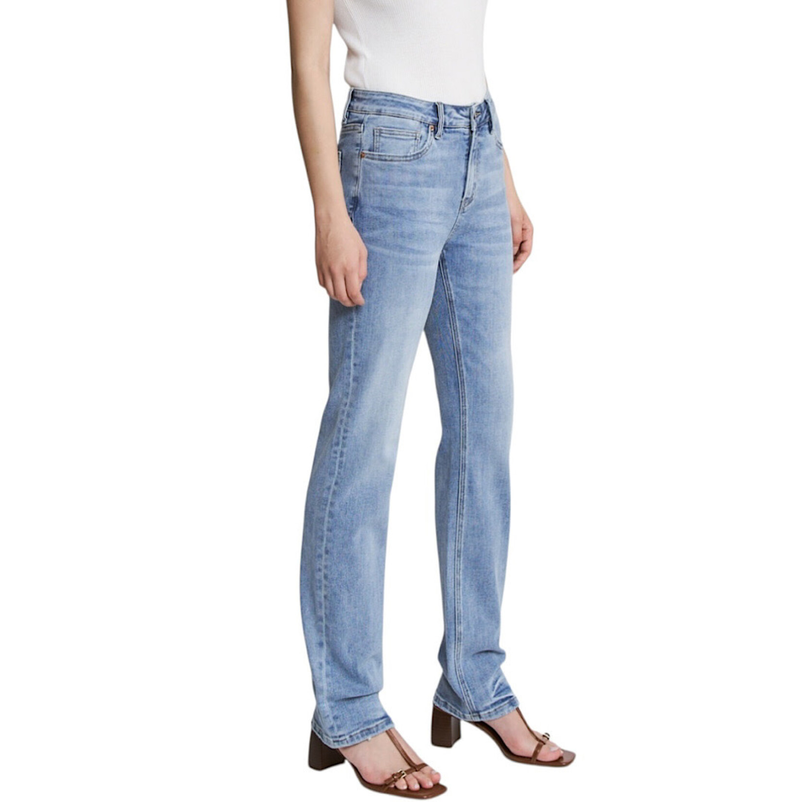 Mica Denim MICA MDP-T3561A High Rise Straight Jeans