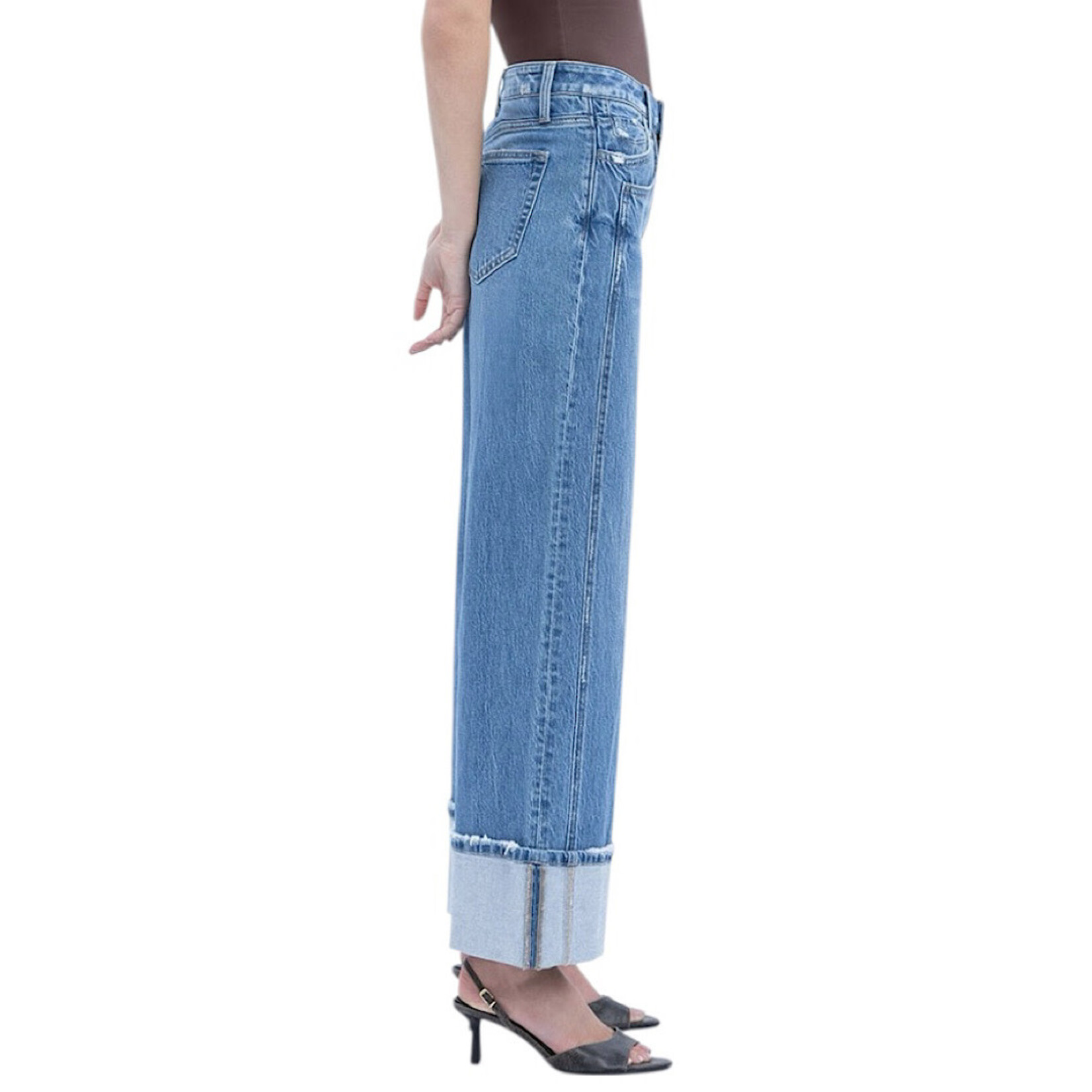 Vervet T6935 High Rise Baggy Wide Leg Jean