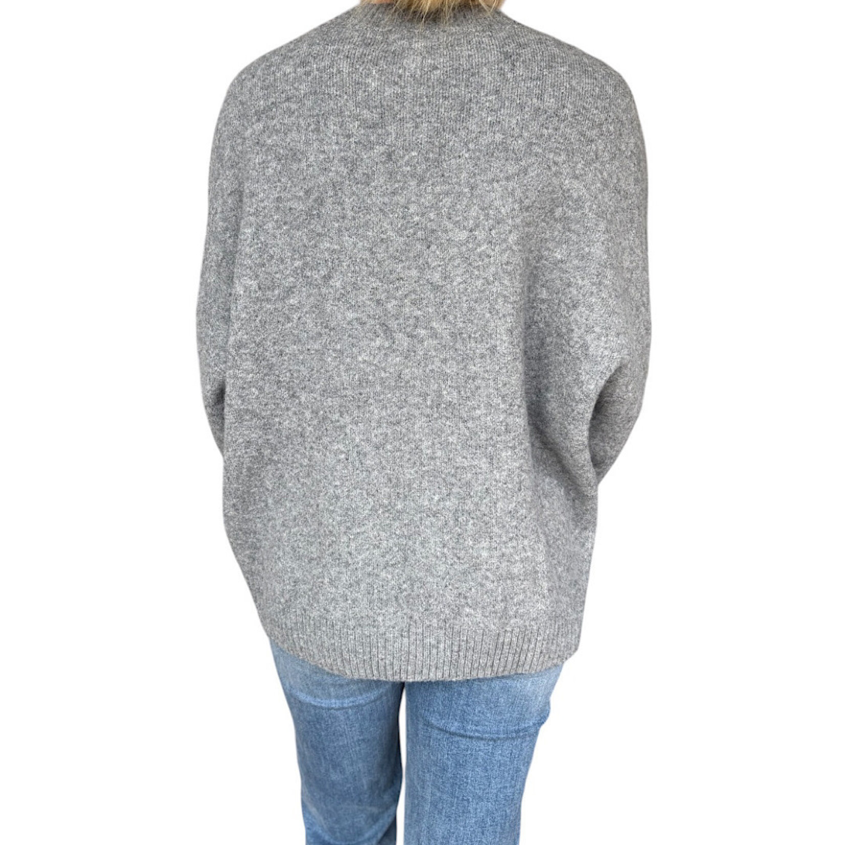 Charcoal Be Merry & Bright Crewneck Knit Pullover Sweater