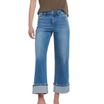 Flying Monkey F5890 High Rise Cuff Wide Leg Jeans