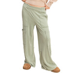 Sage Green Oversized Utility Sweatpants
