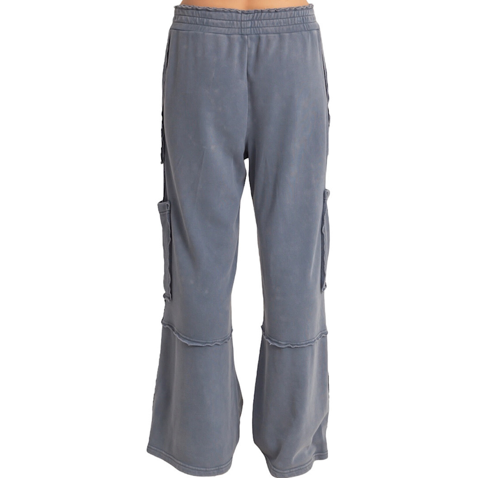 Dusty Navy Oversized Utility Sweatpants