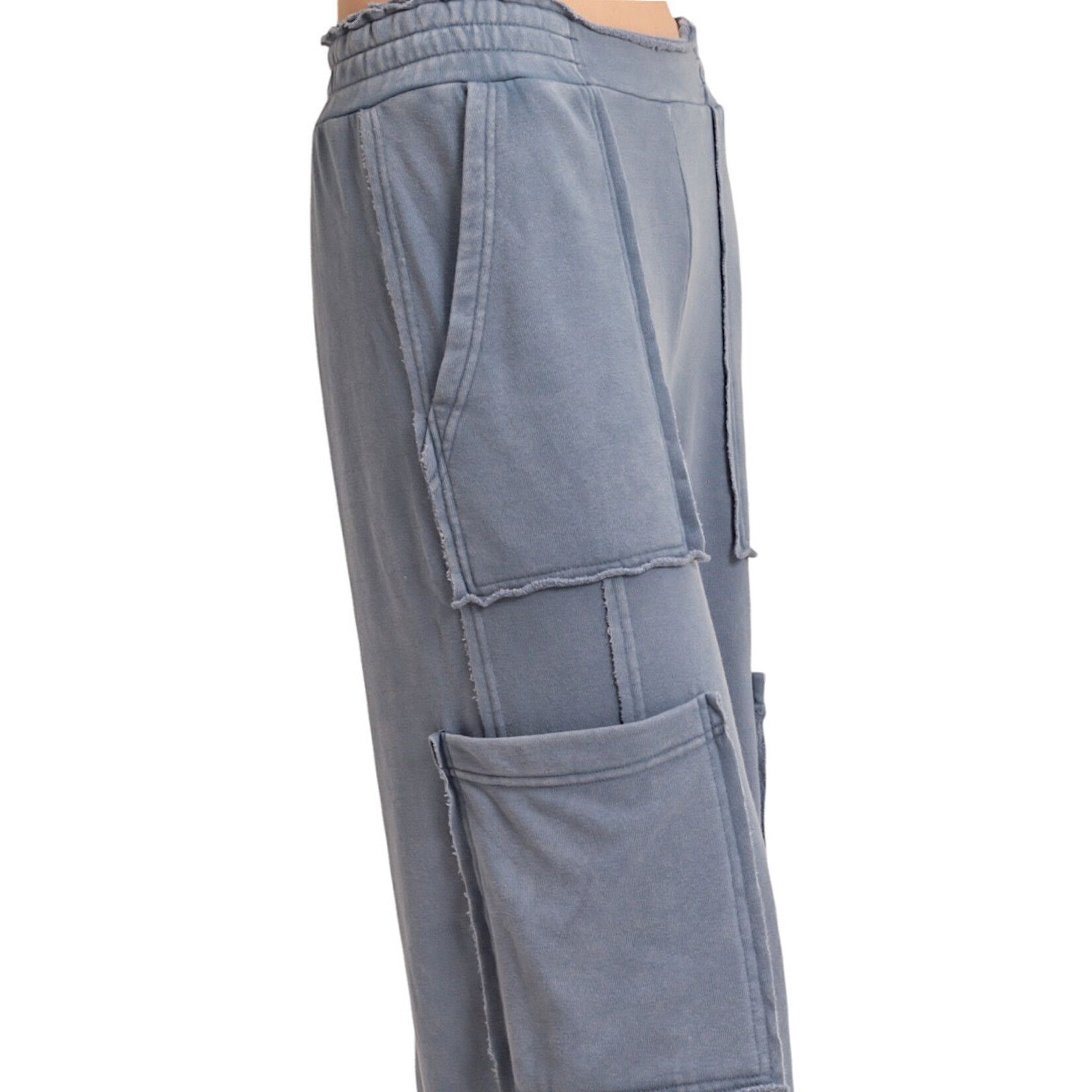 Dusty Navy Oversized Utility Sweatpants