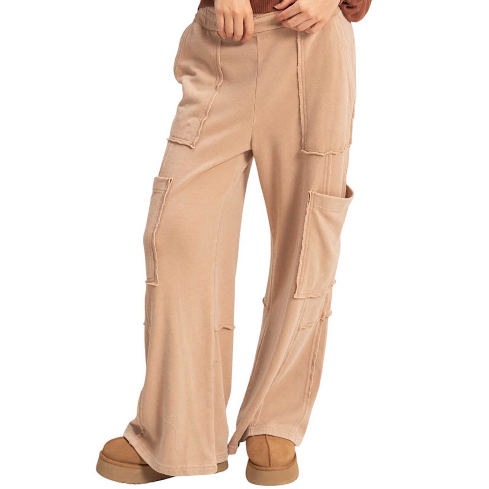 Dark Taupe Oversized Utility Sweatpants