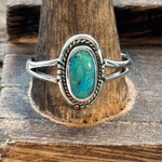 Sterling Silver Ring with Oval Turquoise Stone