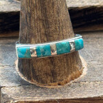 Sterling Silver Ring with Turquoise Inlay