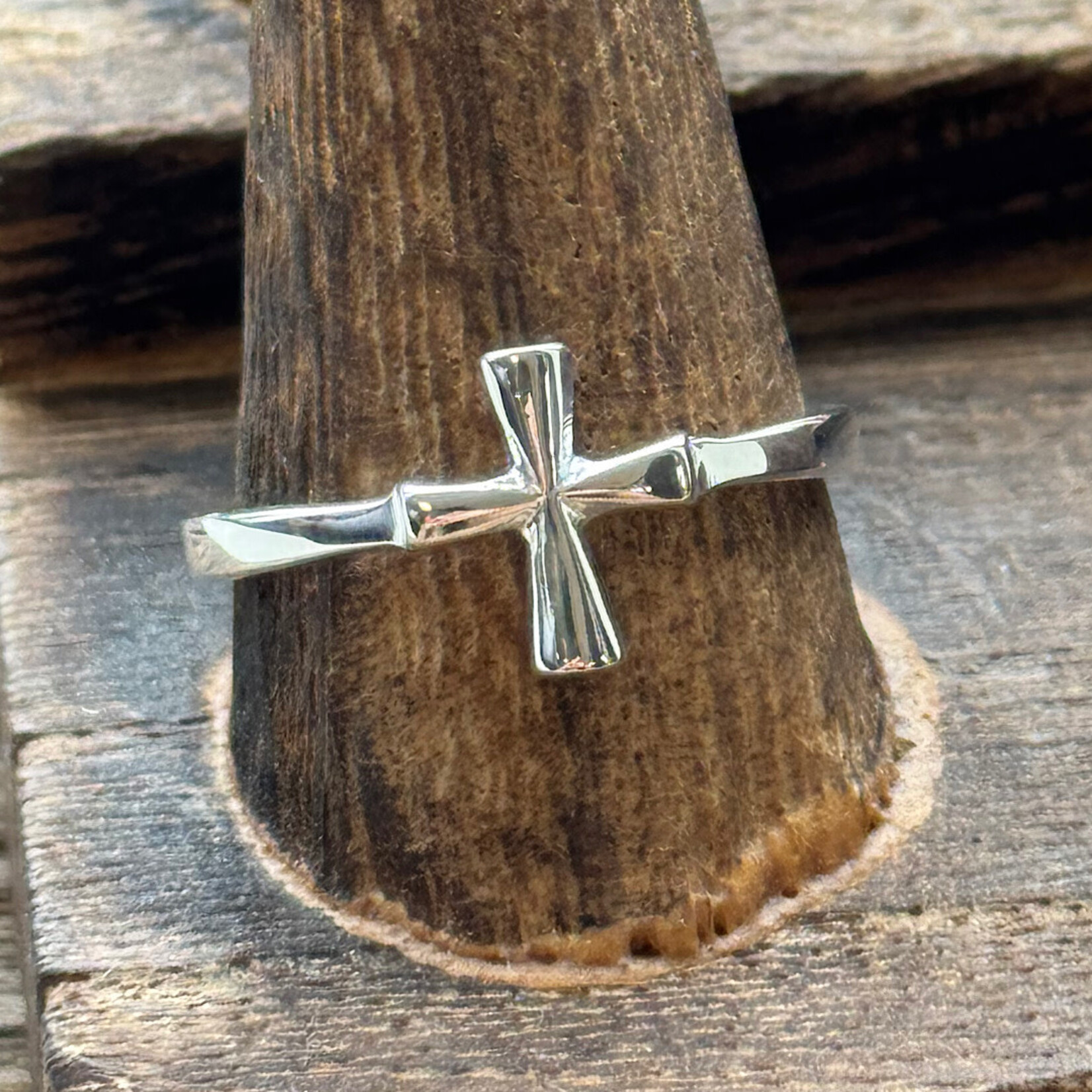 Sterling Silver Solid Cross Ring