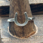 Sterling Silver Horseshoe Pattern Ring