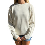 Whip Cream Knitted Crew Neck Sweater