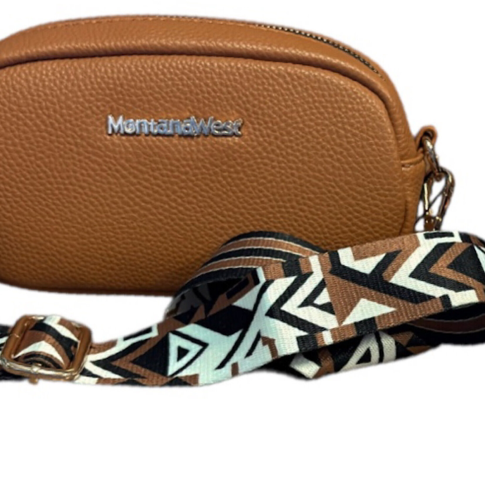 Montana West Brown Textured Crossbody Bag