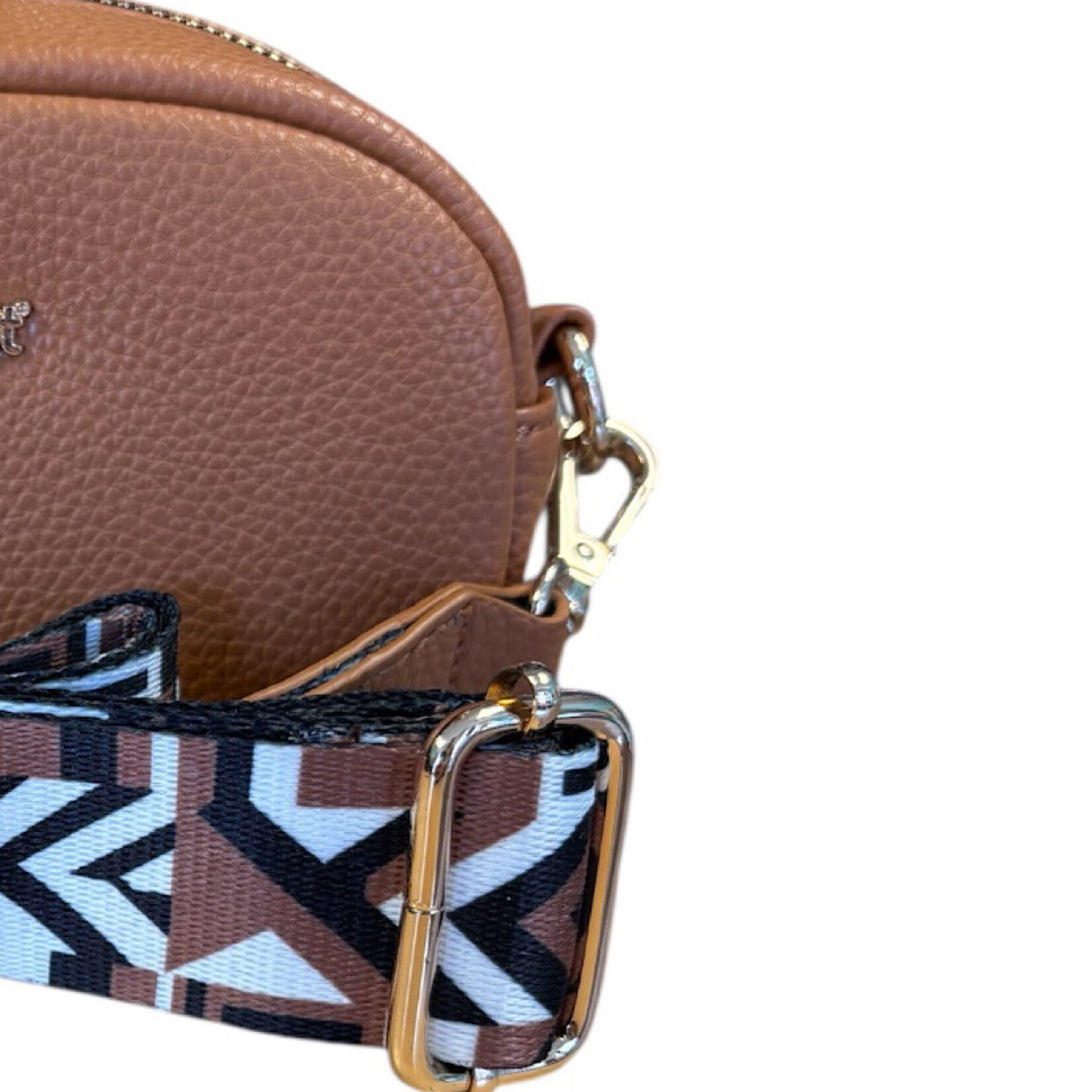 Montana West Brown Textured Crossbody Bag