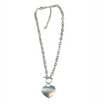 Chunky Heart Toggle Necklace
