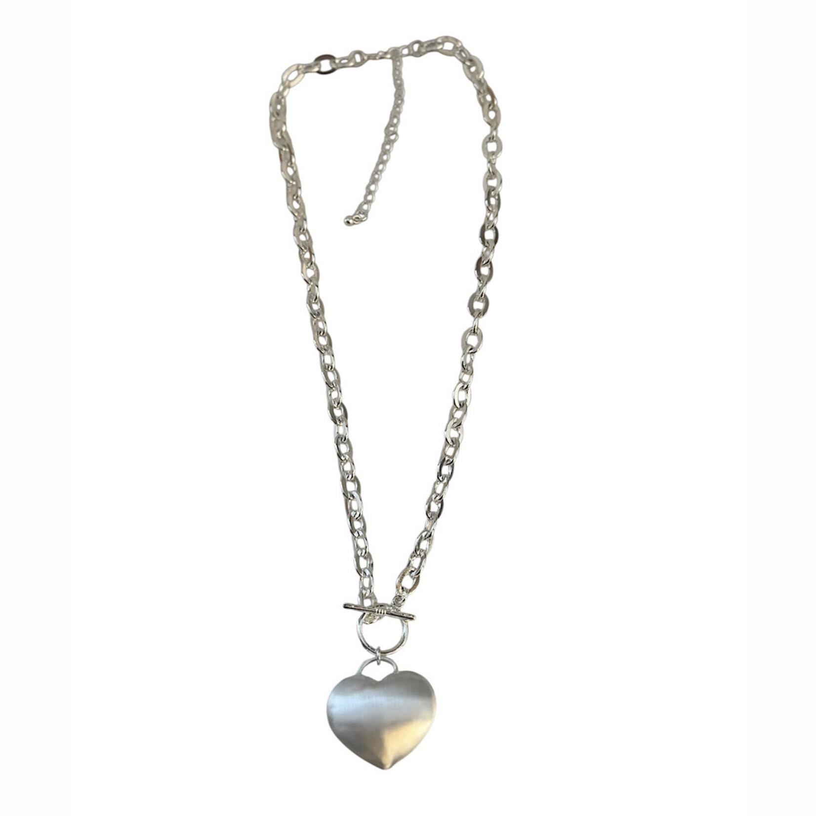 Chunky Heart Toggle Necklace