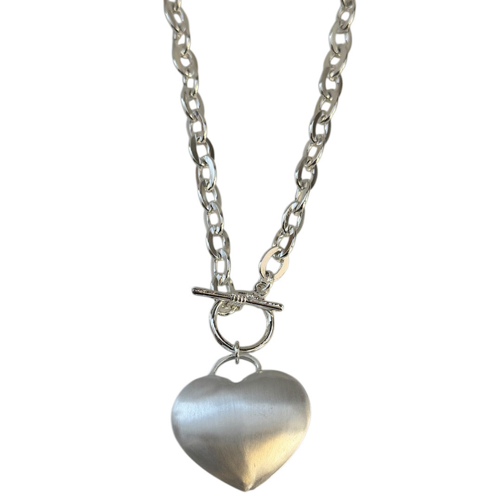 Chunky Heart Toggle Necklace