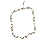 Gold Dipped 1/2" Paper Clip Necklace