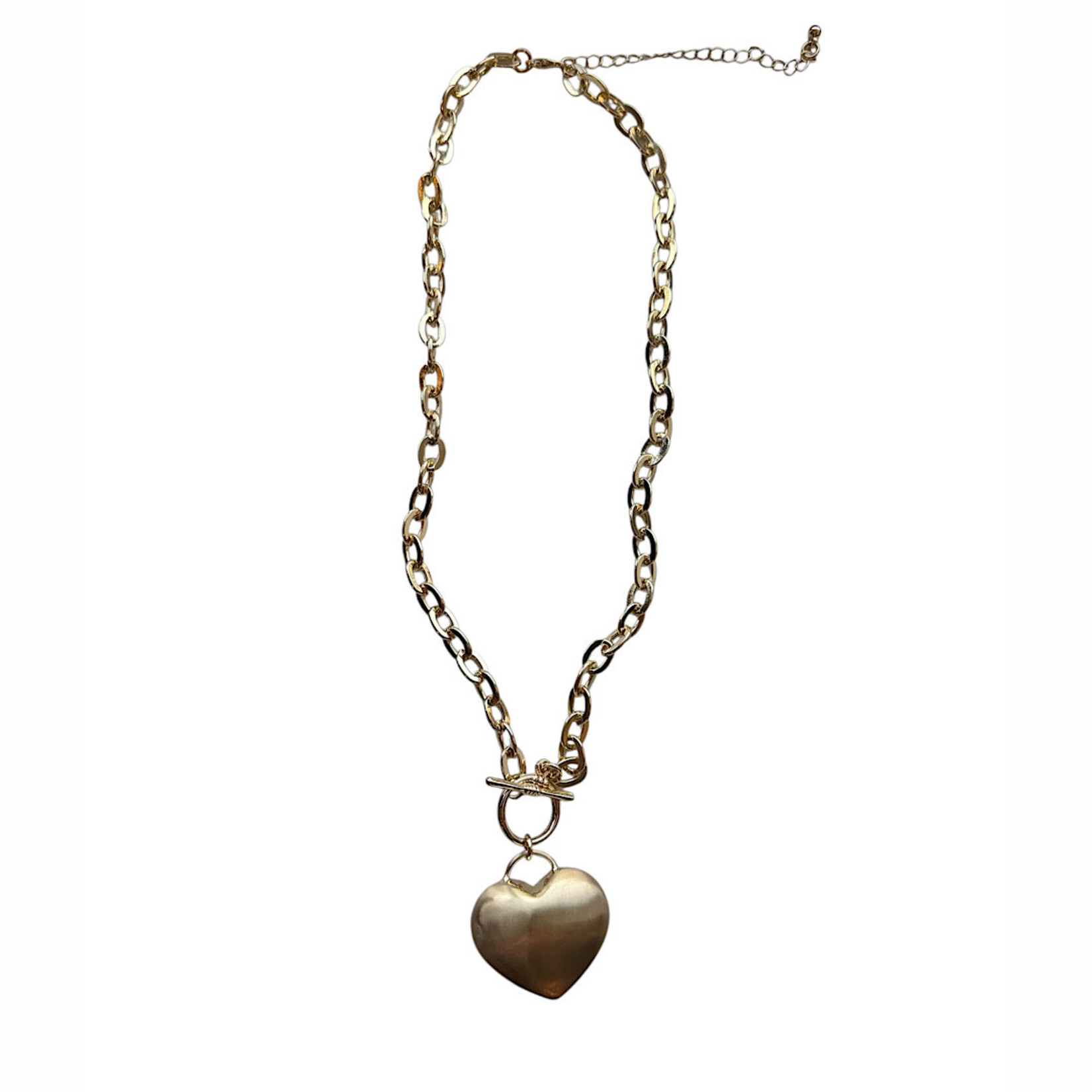 Chunky Heart Toggle Necklace