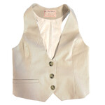 Free People Green/Ecru Pinstripe Waistcoat/Vest Size S