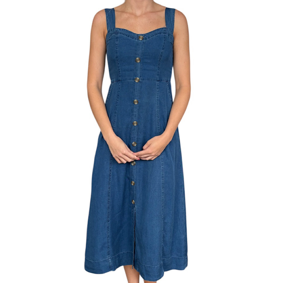 button down sleeveless maxi dress Fuguibadn Women Sleeveless Shirt Long Dress Summer V Neck Button Down Casual Beach Party Swing A-line Midi Dress (A-Black, S) at Amazon Women's Clothing store