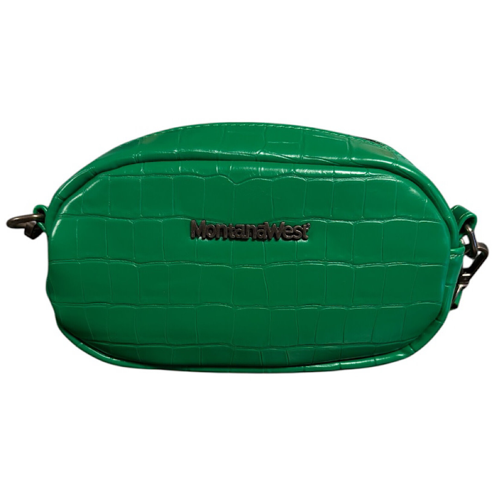 Montana West Kelly Green Crocodile Print Crossbody Bag