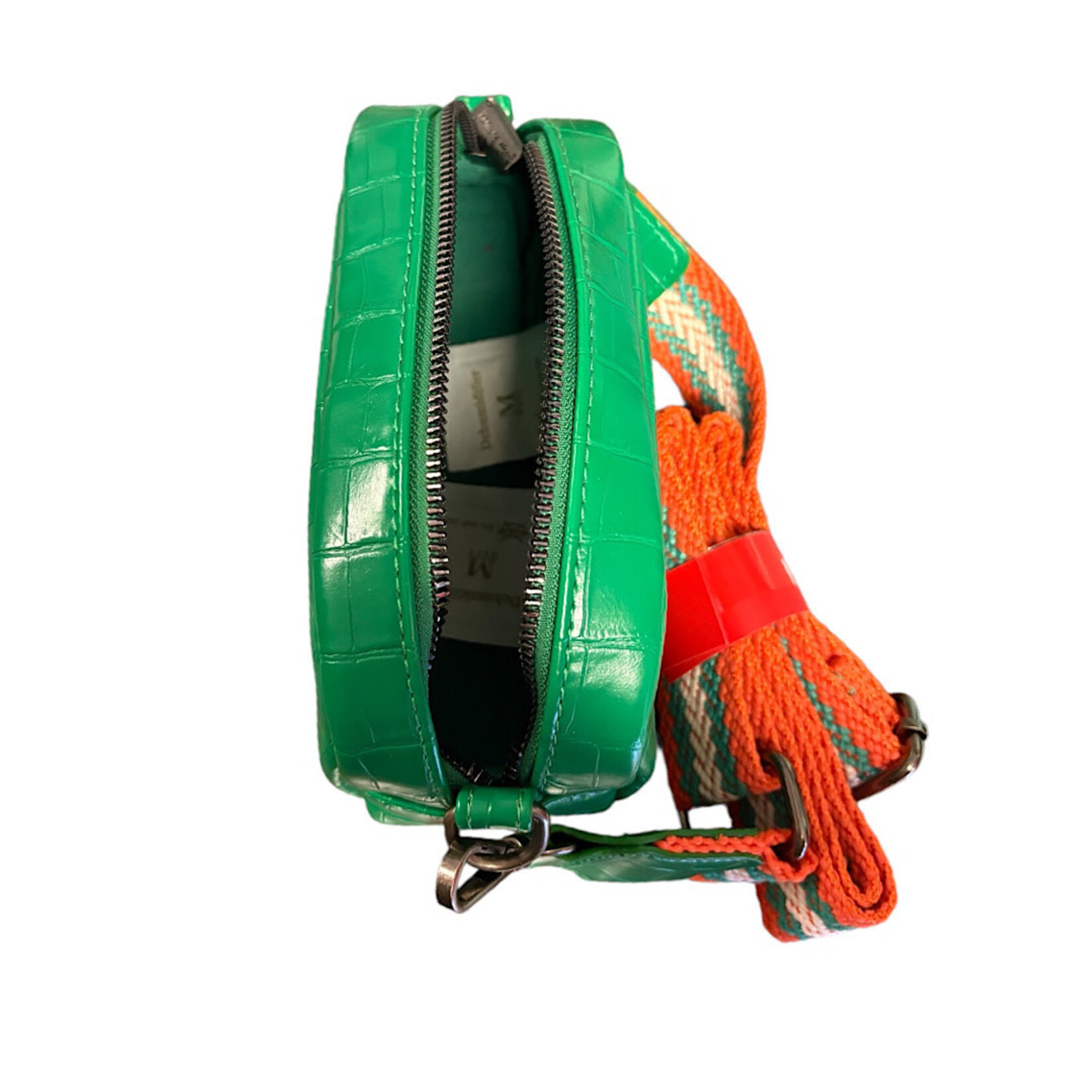 Montana West Kelly Green Crocodile Print Crossbody Bag