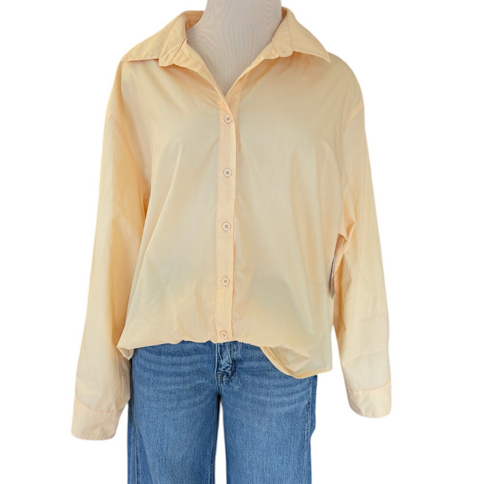 Emory Park Yellow Button Up Shirt Size M-RF
