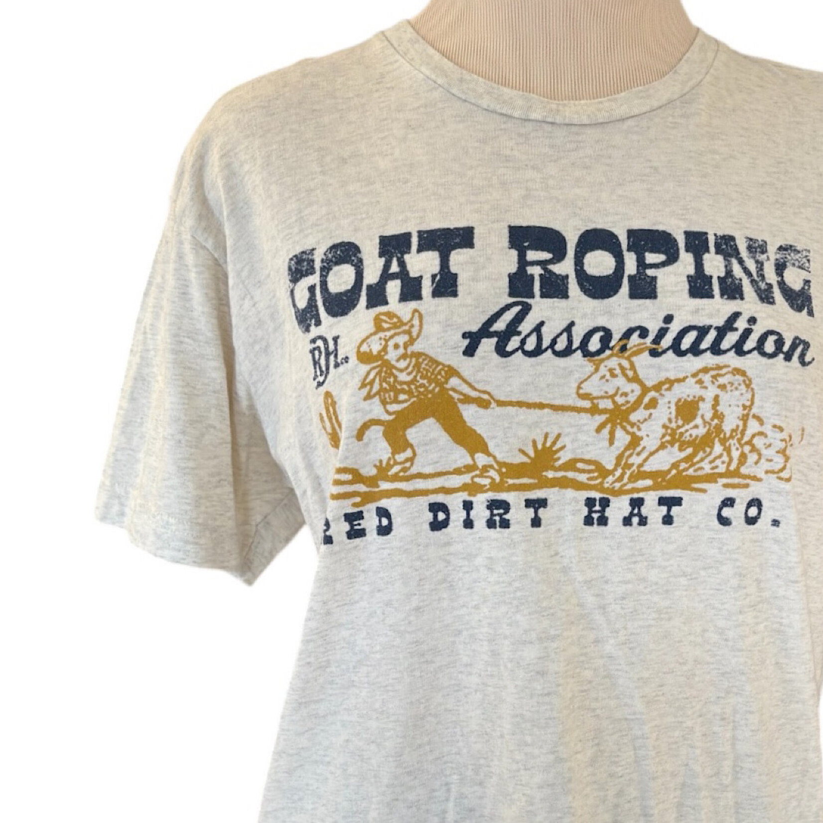 Red Dirt Hat Co. Cream Mix Red Dirt Roping T-Shirt Size Medium-RF