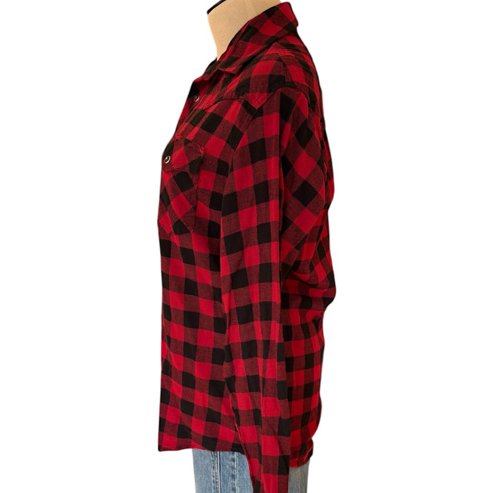 Wrangler Buffalo Plaid Pearl Snap Flannel Size M-RF