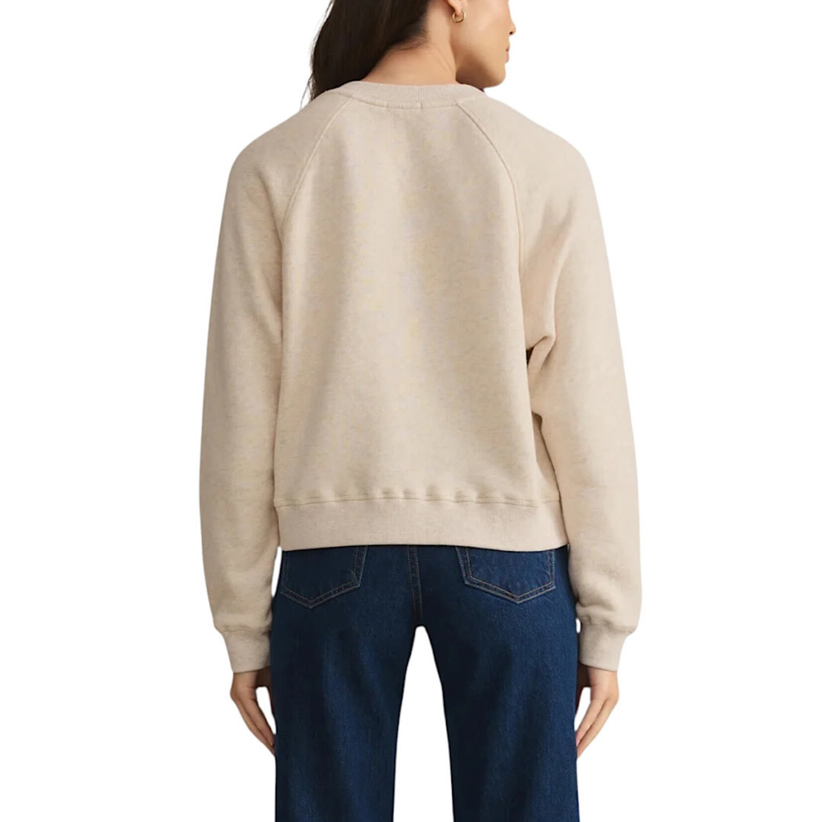 Z Supply Z Supply Avenue V-neck Sweatshirt Light Oatmeal Heather