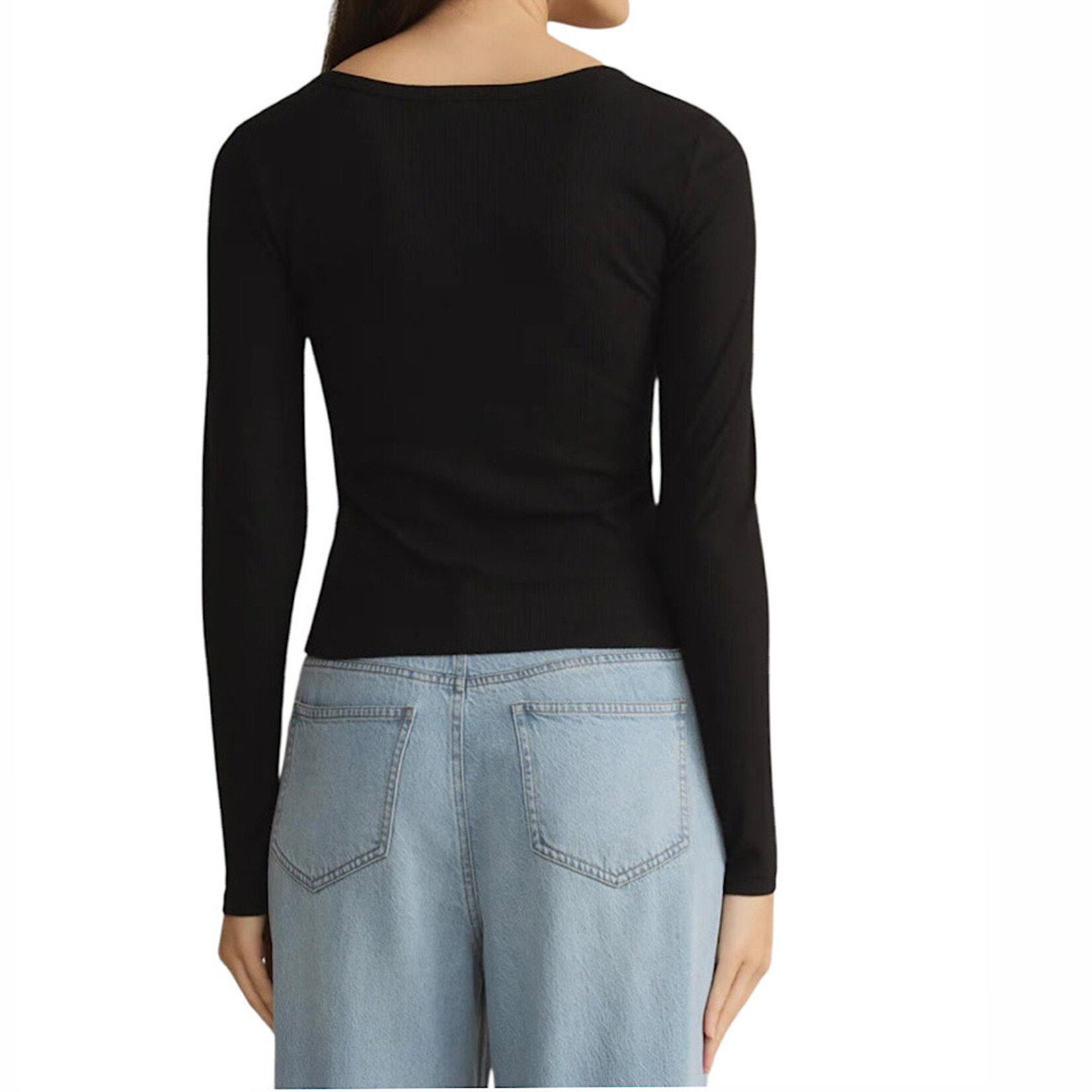 Z Supply Z Supply Infinity Fitted Long Sleeve Top Black