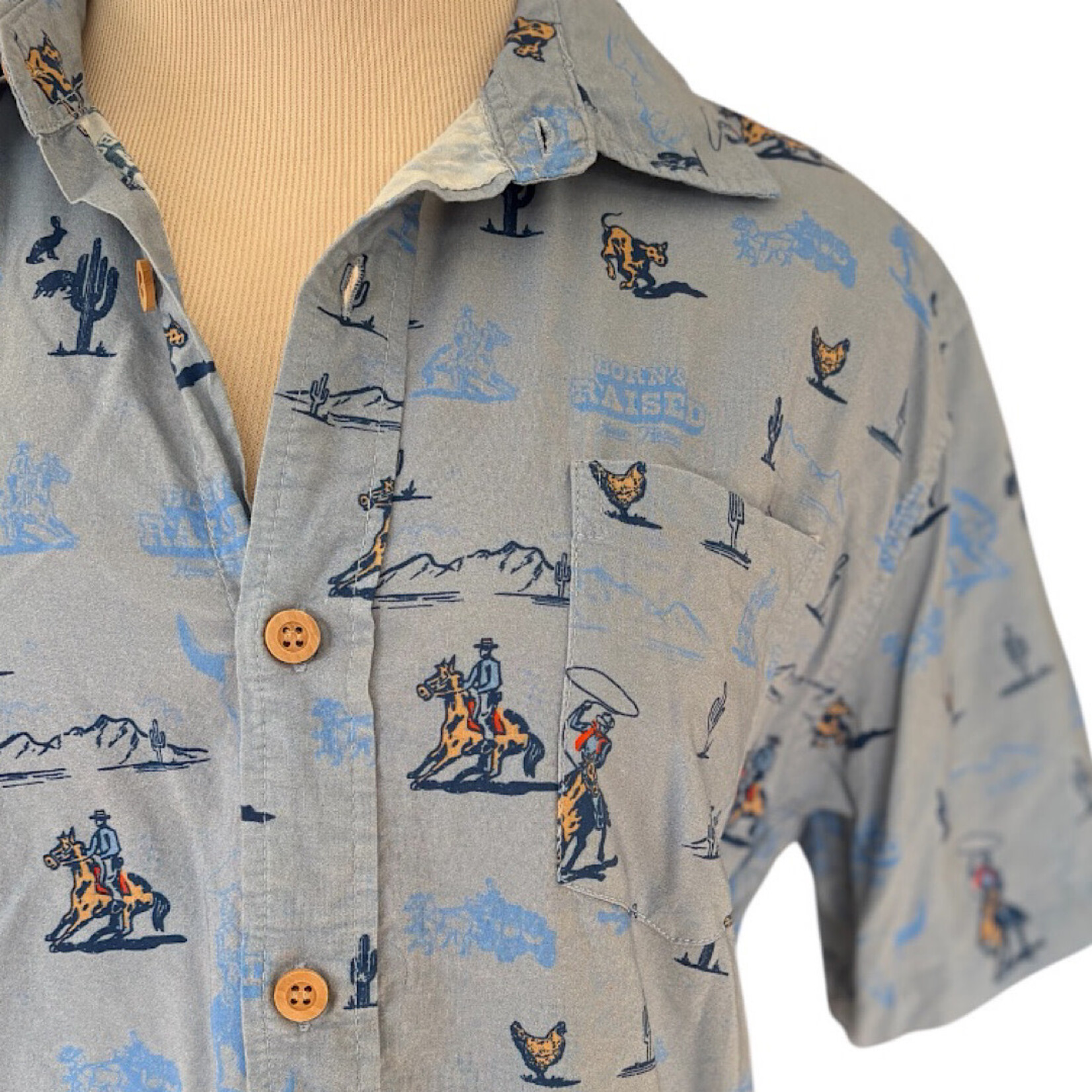 Born & Raised Born & Raised Music Festival Rodeo Button Up Shirt Size M-RF