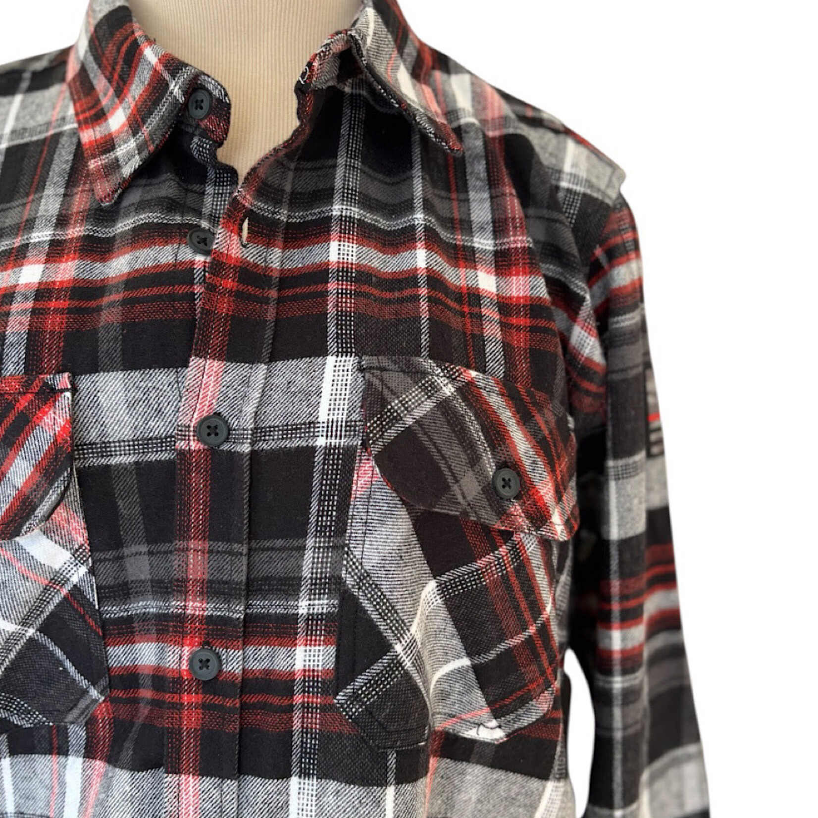 Howitzer Men's Red/Black Plaid Flannel Size M-RF