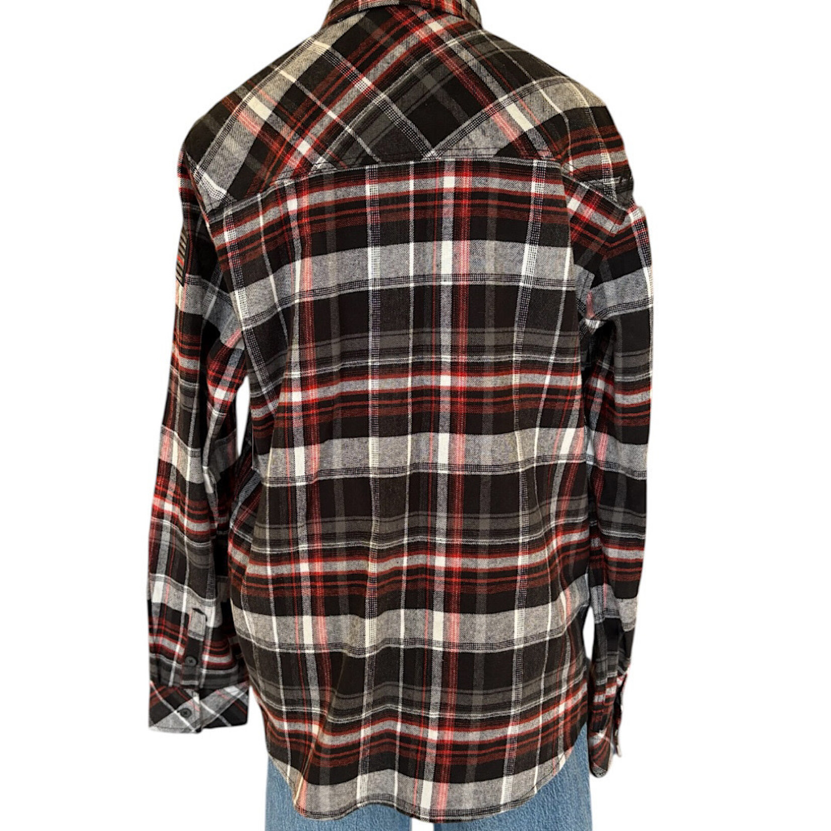 Howitzer Men's Red/Black Plaid Flannel Size M-RF