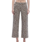 VERVET T5894LPD H/R Crop Wide Leg Leopard Print Jean