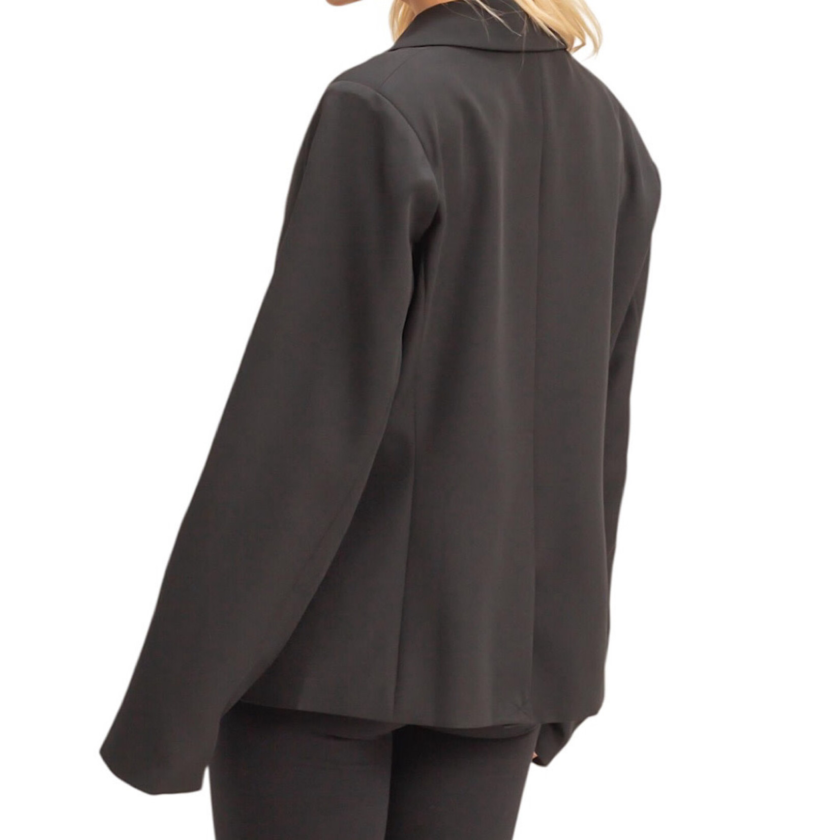 Black Single Button Blazer